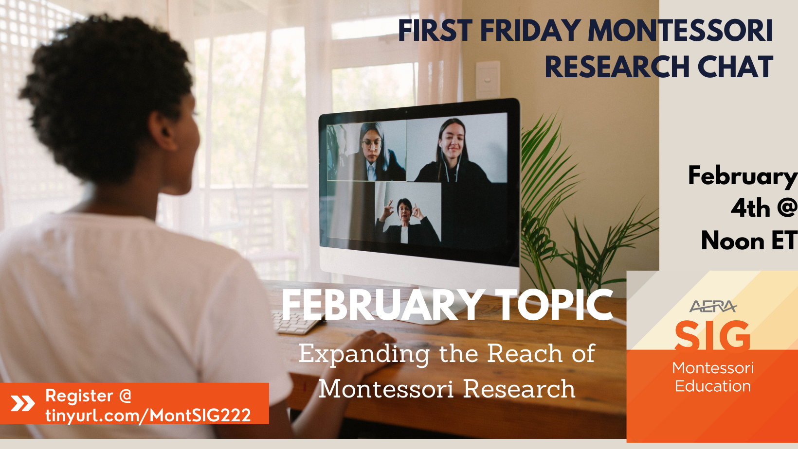 Cover for First Friday Montessori Research Chat